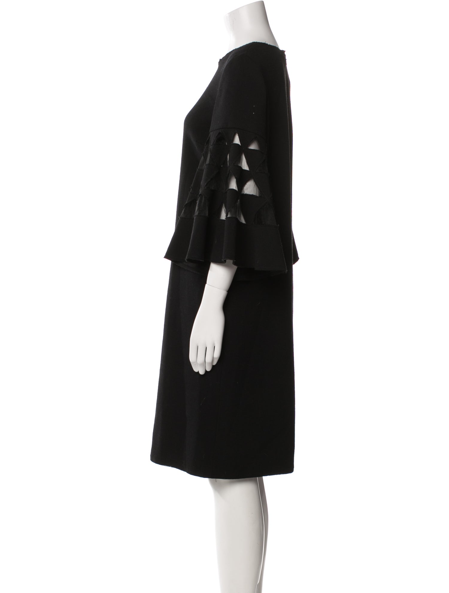 Oscar de la Renta Virgin Wool Knee-Length Dress w/ Tags