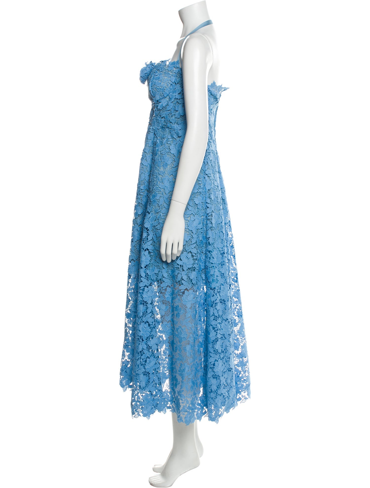 Oscar de la Renta Lace Pattern Midi Length Dress