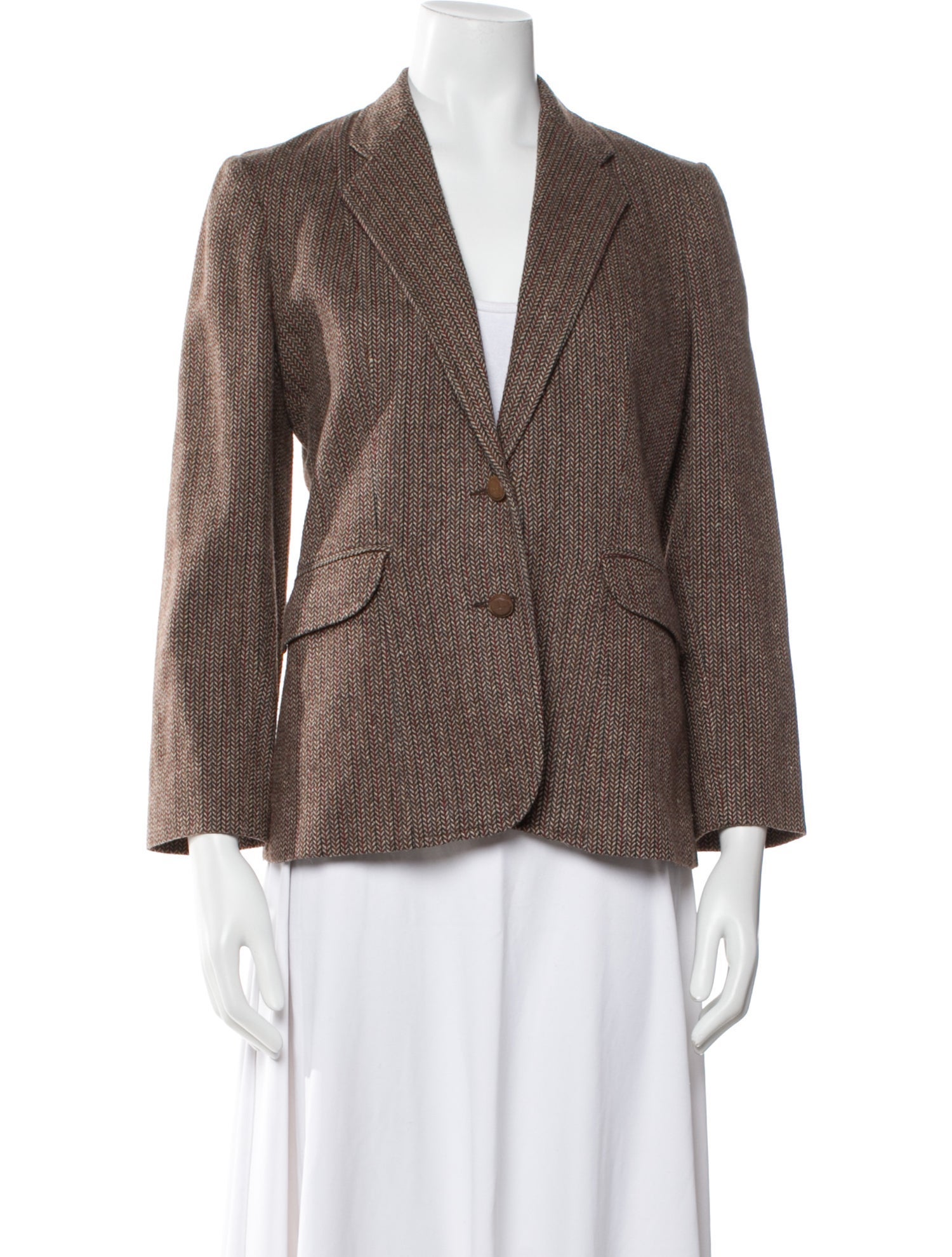 Oscar de la Renta Tweed Pattern Blazer