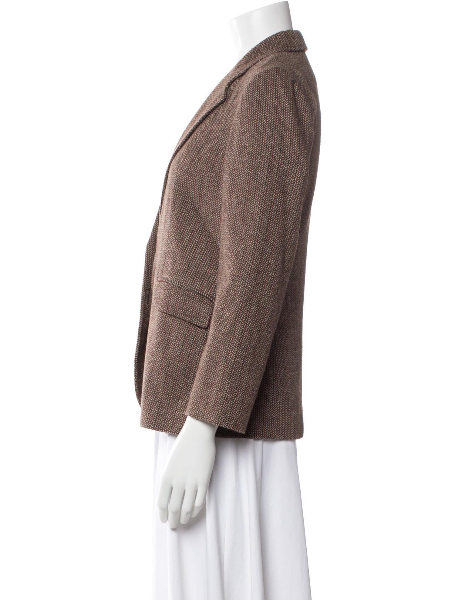 Oscar de la Renta Tweed Pattern Blazer