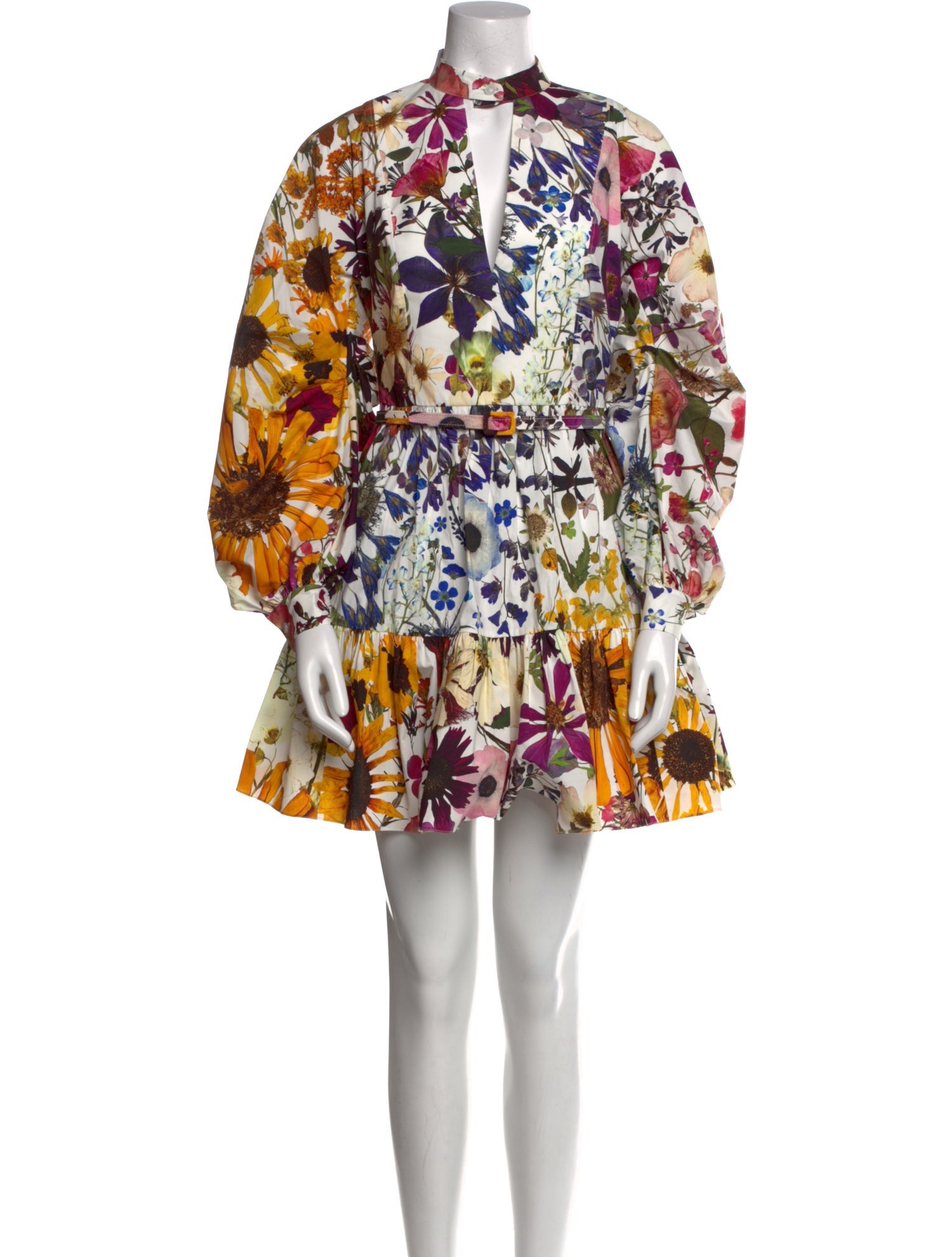 Oscar de la Renta Floral Print Mini Dress w/ Tags