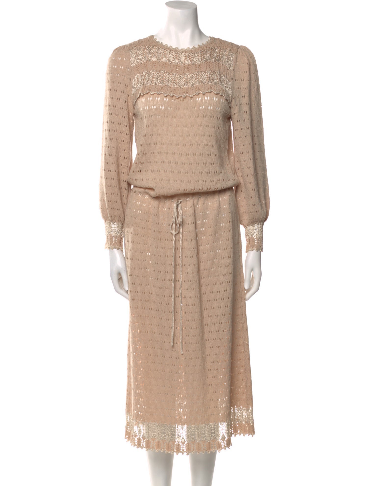 Oscar de la Renta Wool Long Dress