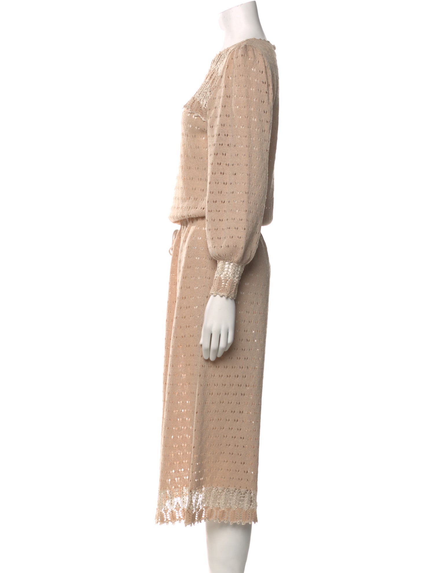 Oscar de la Renta Wool Long Dress