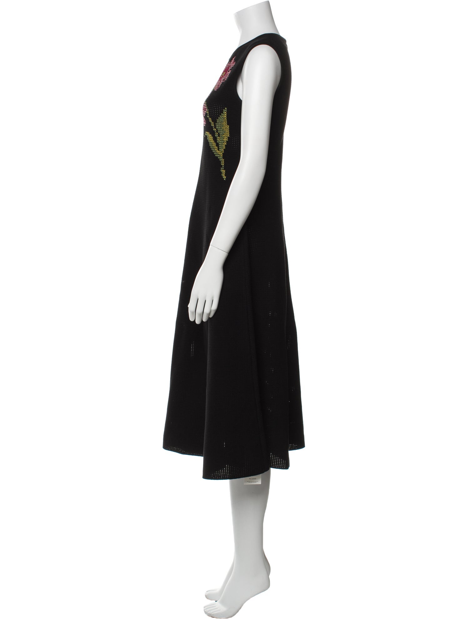 Oscar de la Renta Virgin Wool Midi Length Dress