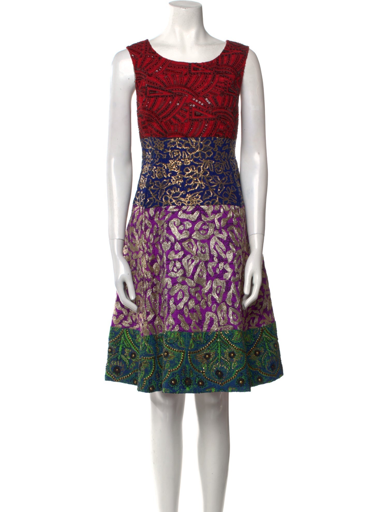 Oscar de la Renta Silk Knee-Length Dress