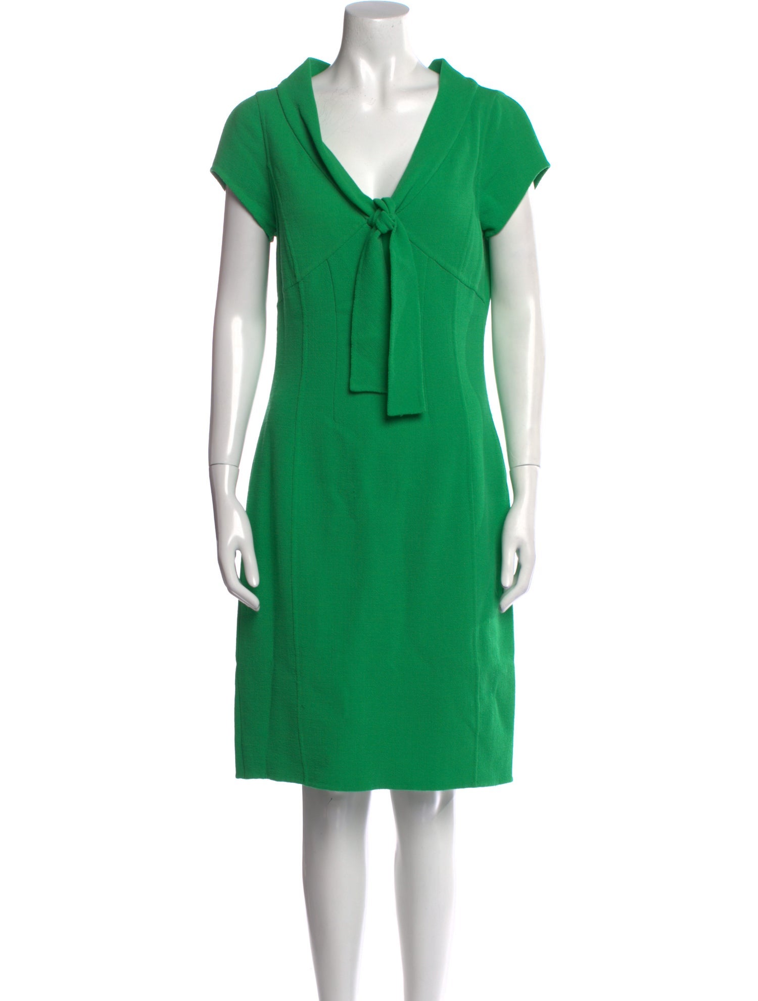 Oscar de la Renta Wool Knee-Length Dress