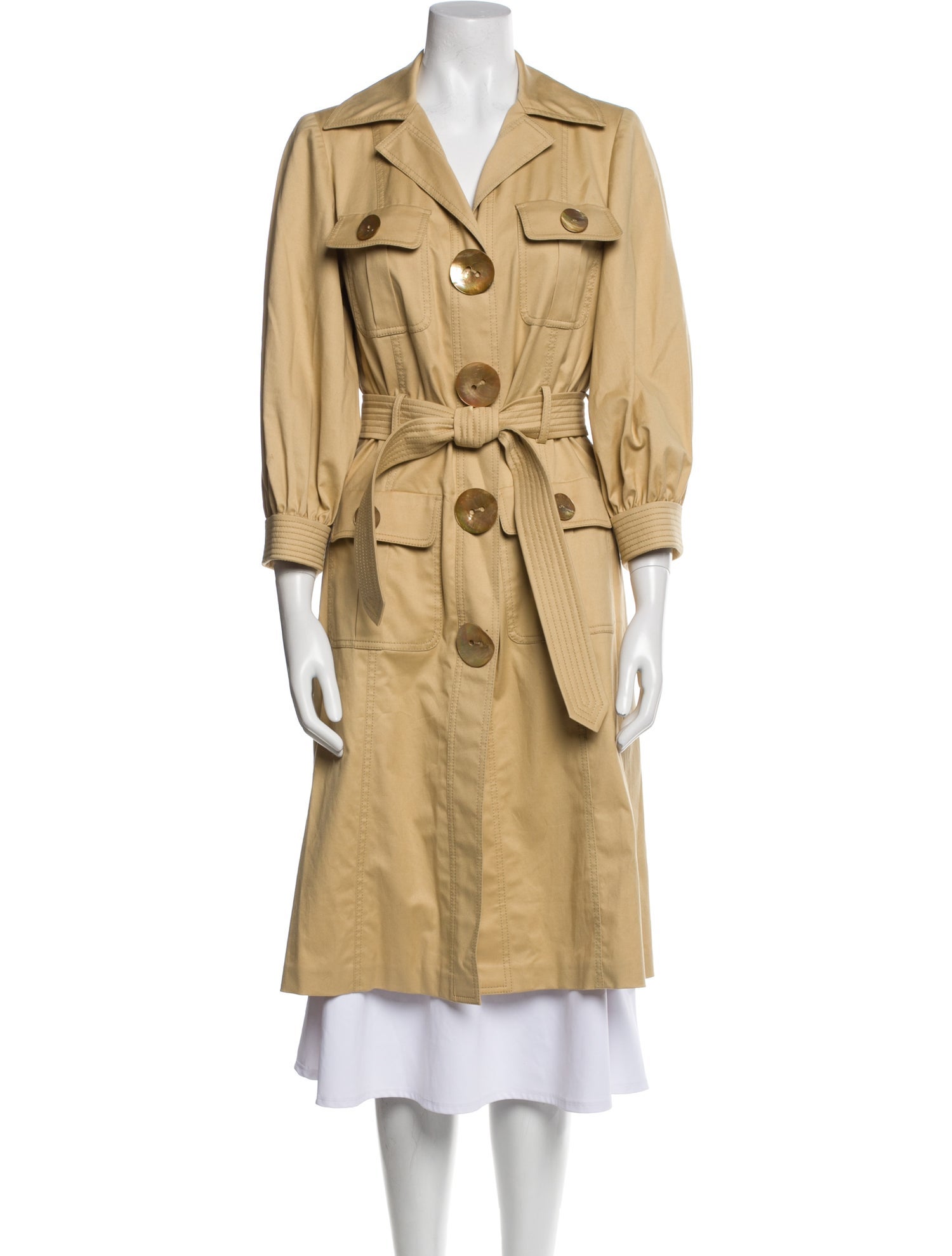 Oscar de la Renta Printed Trench Coat