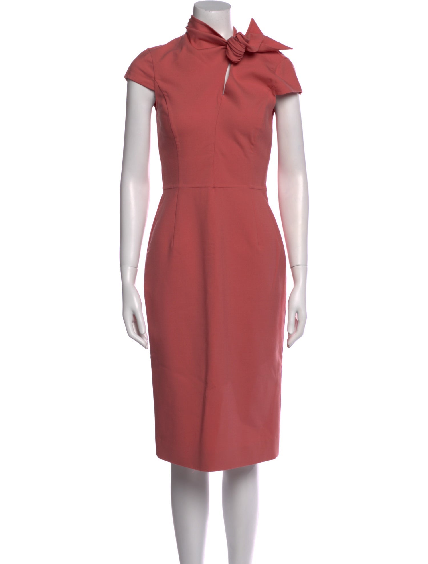 Oscar de la Renta Wool Midi Length Dress