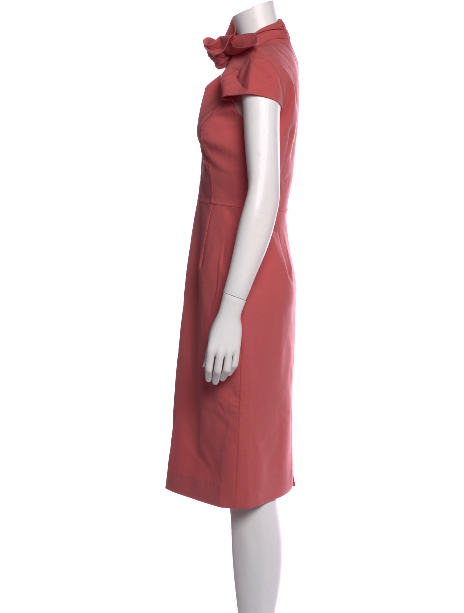 Oscar de la Renta Wool Midi Length Dress