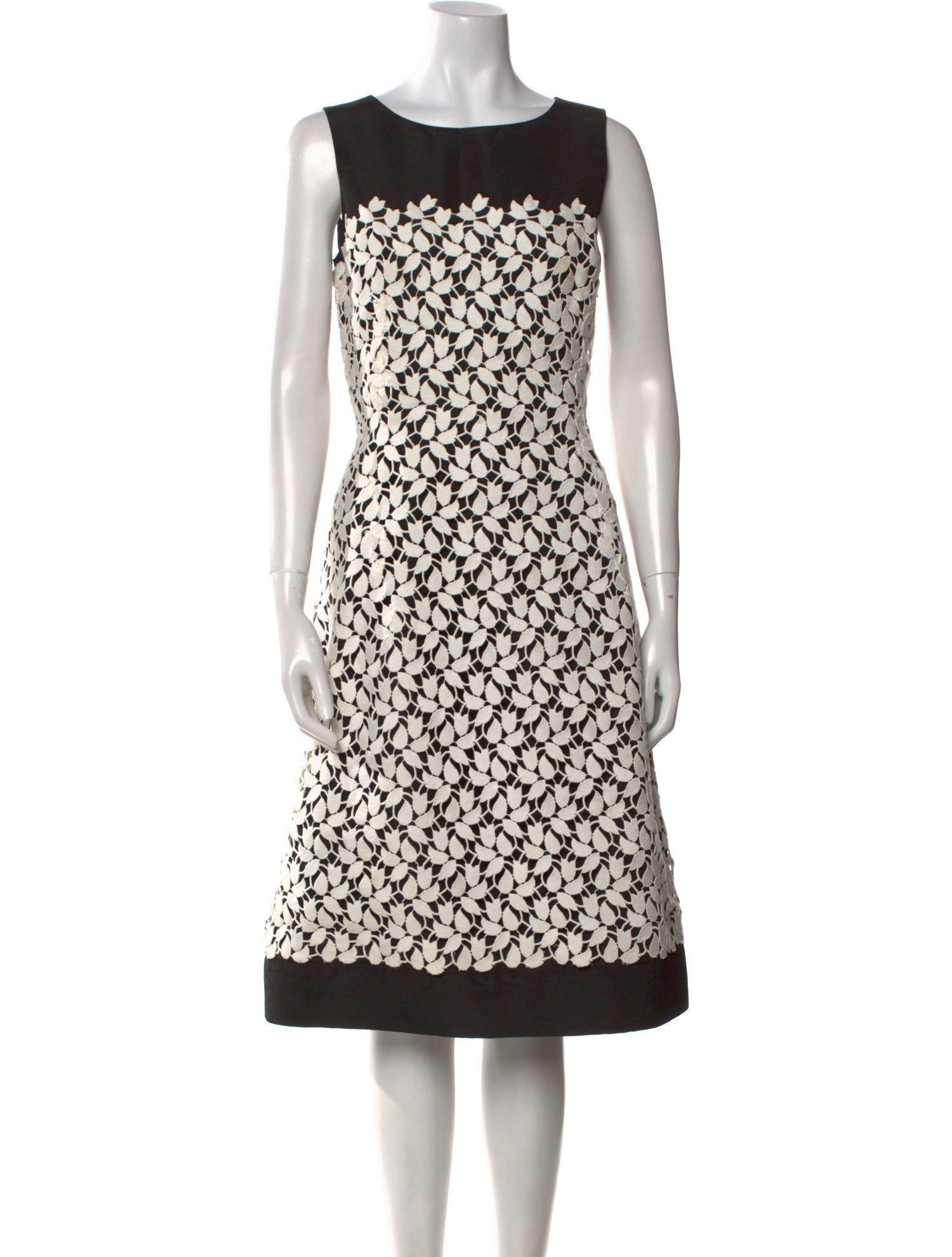 Oscar de la Renta Silk Midi Length Dress