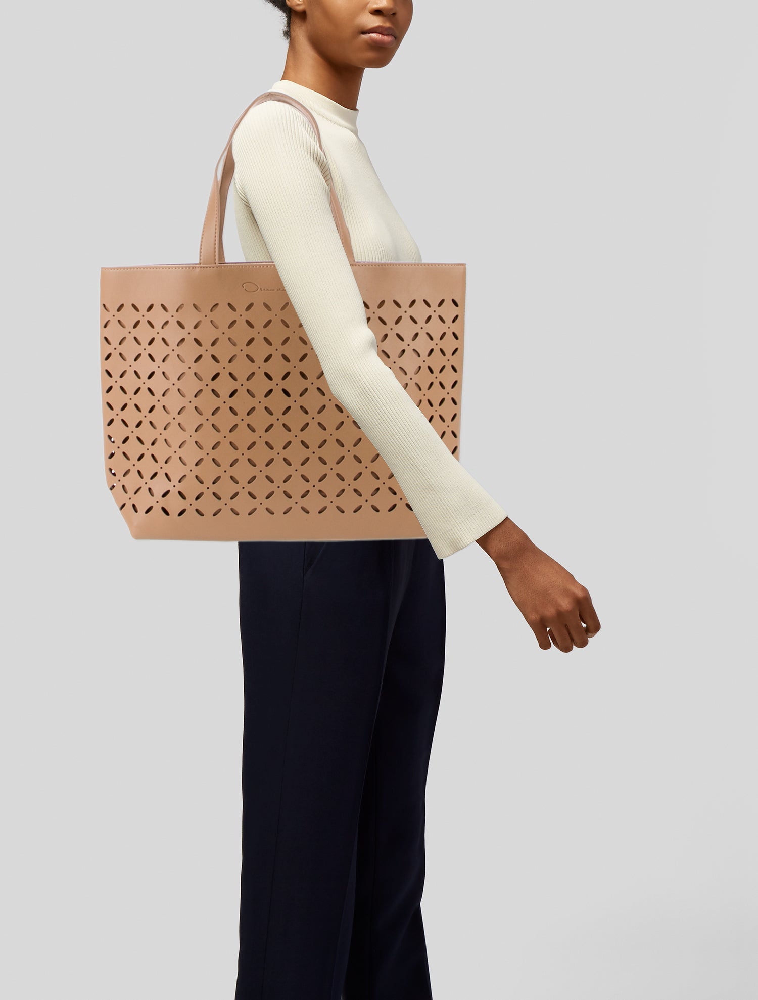 Oscar de la Renta Leather Tote