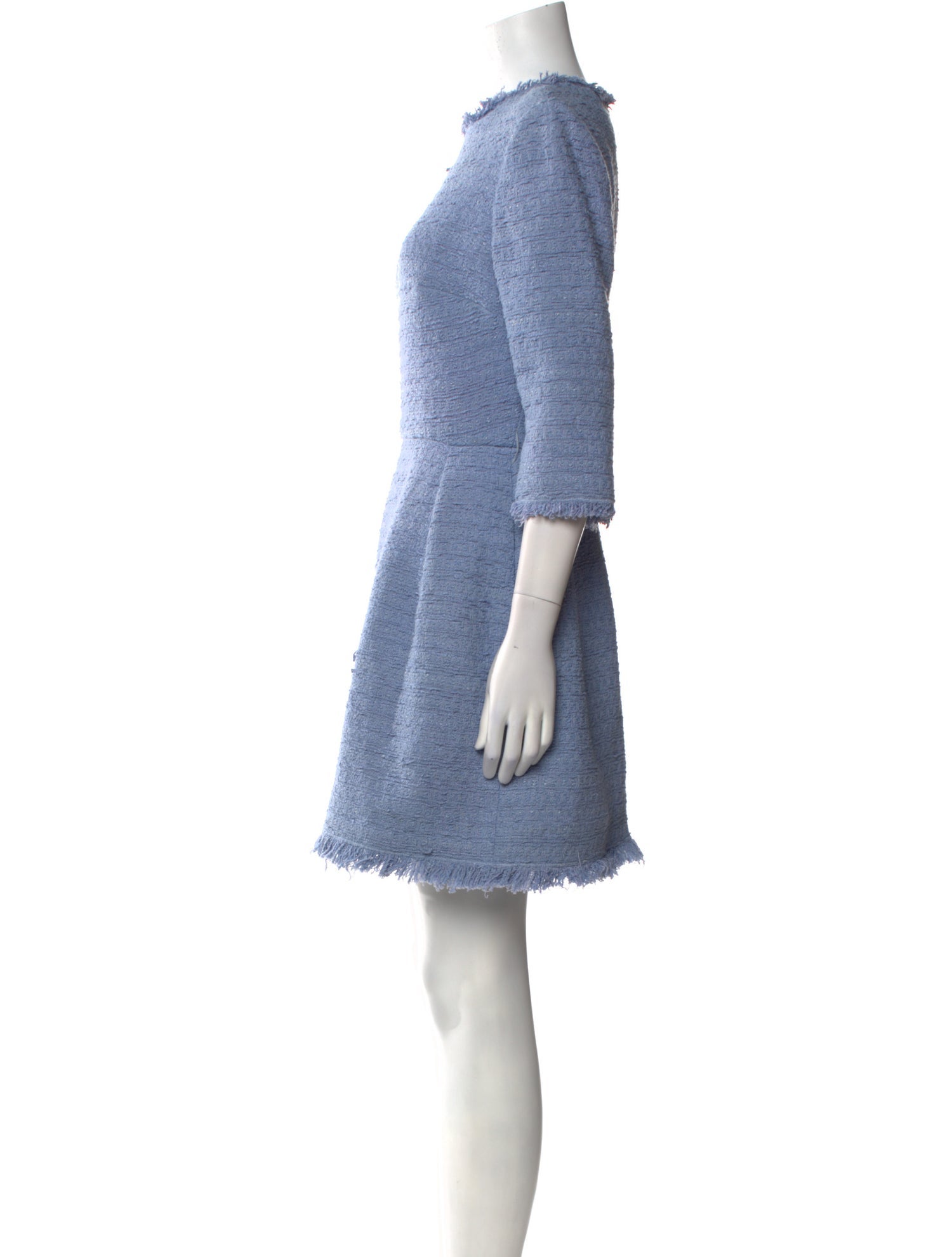 Oscar de la Renta Crew Neck Mini Dress