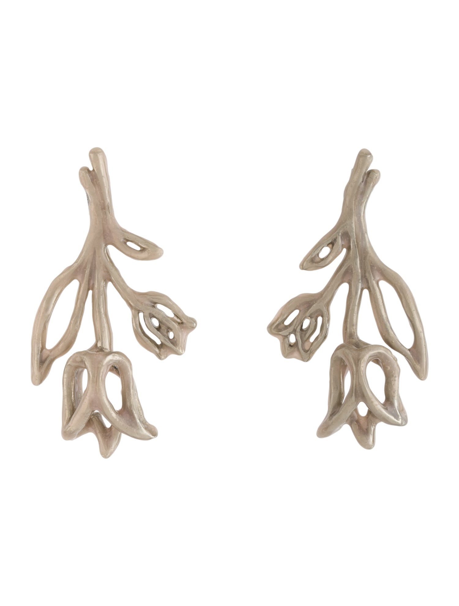 Oscar de la Renta Enamel Tulip Bouquet Drop Earrings