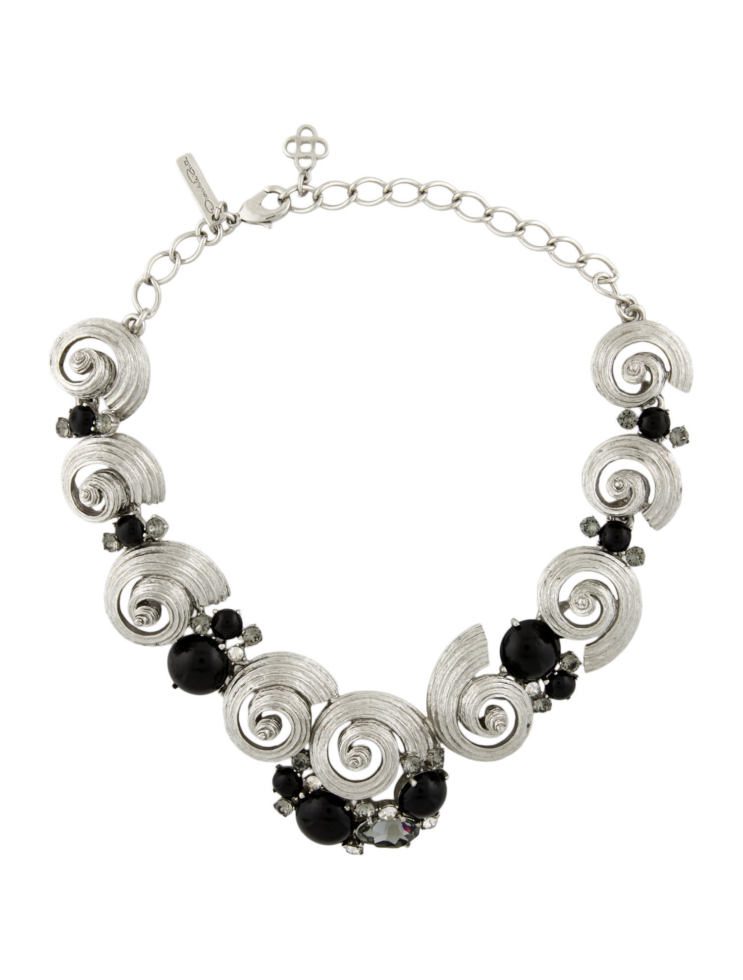 Oscar de la Renta Crystal & Resin Shell Collar Necklace