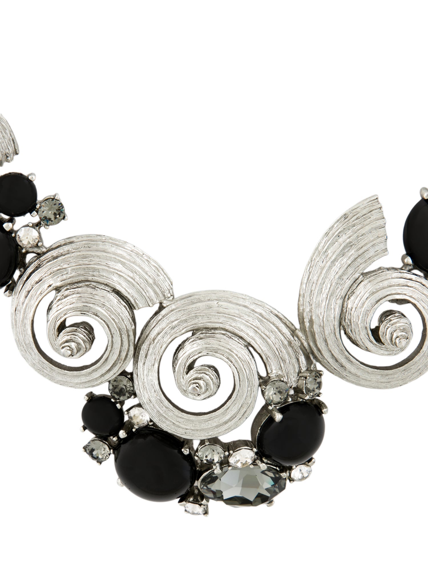 Oscar de la Renta Crystal & Resin Shell Collar Necklace