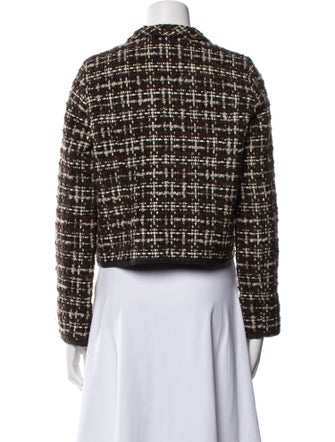 Oscar de la Renta Virgin Wool Tweed Pattern Evening Jacket