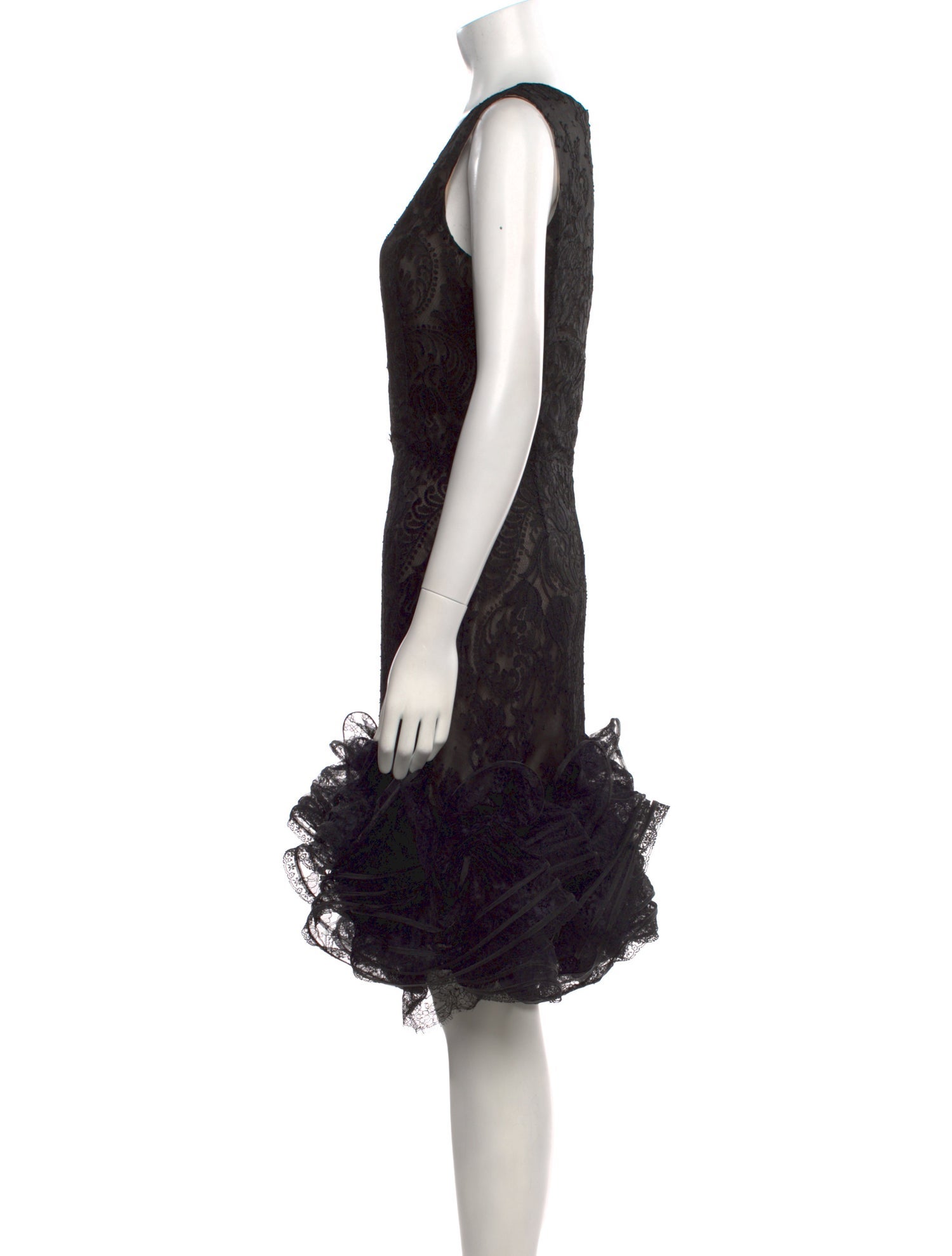 Oscar de la Renta Lace Knee-Length Dress