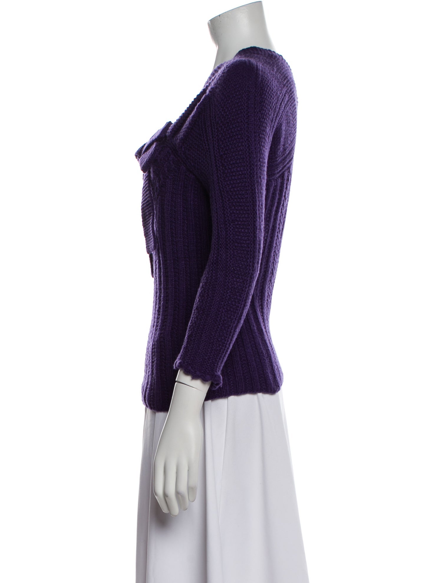 Oscar de la Renta Cashmere Scoop Neck Sweater