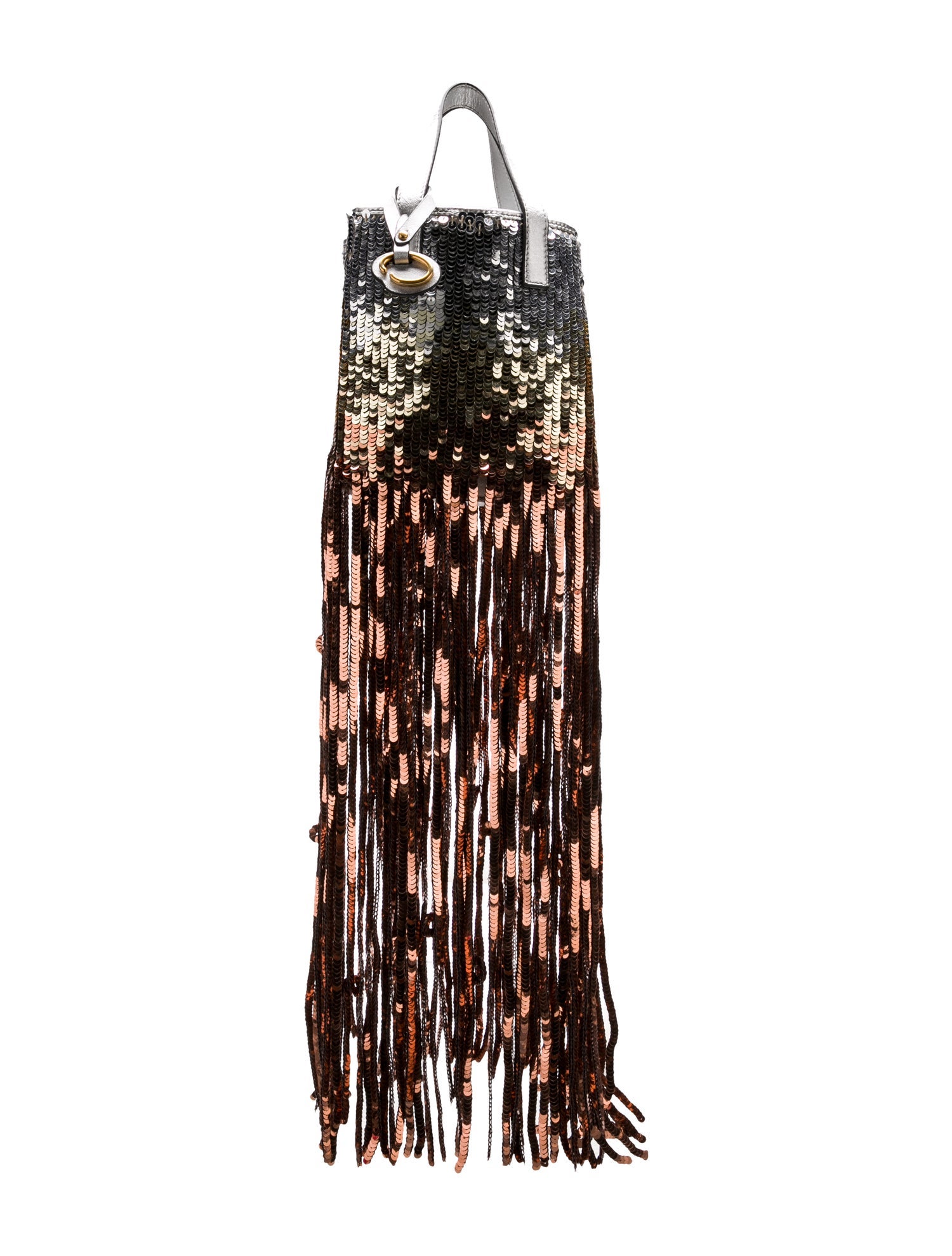 Oscar de la Renta Sequins Top Handle Bag