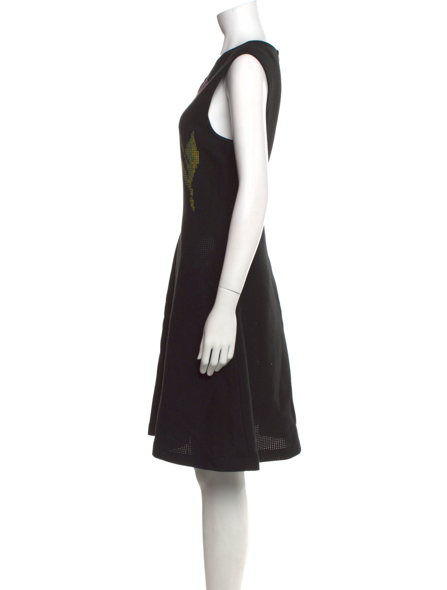 Oscar de la Renta Floral Print Knee-Length Dress