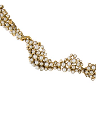 Oscar de la Renta Faux Pearl Station Necklace