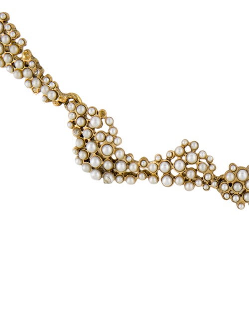Oscar de la Renta Faux Pearl Station Necklace