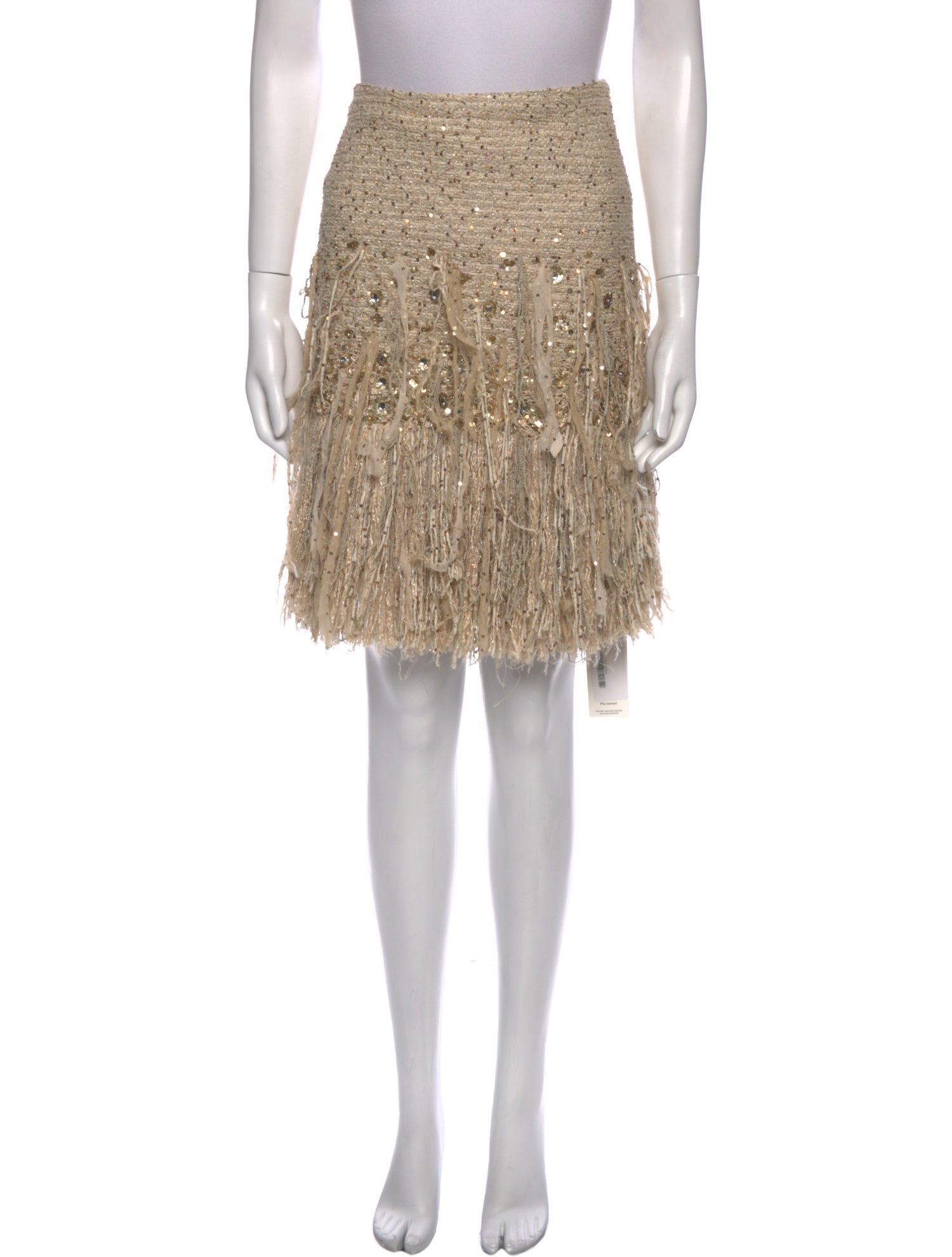 Oscar de la Renta Sequin Embellishments Mini Skirt