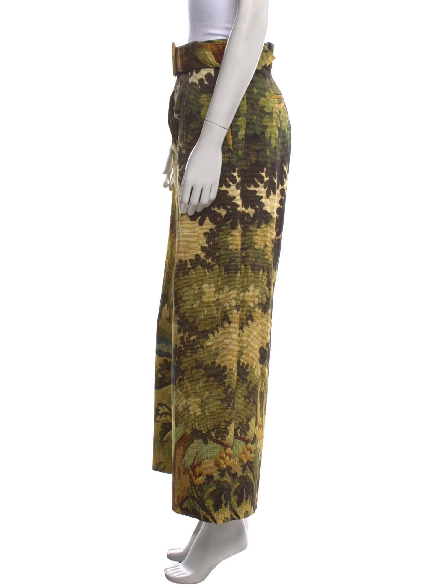 Oscar de la Renta Printed Wide Leg Pants