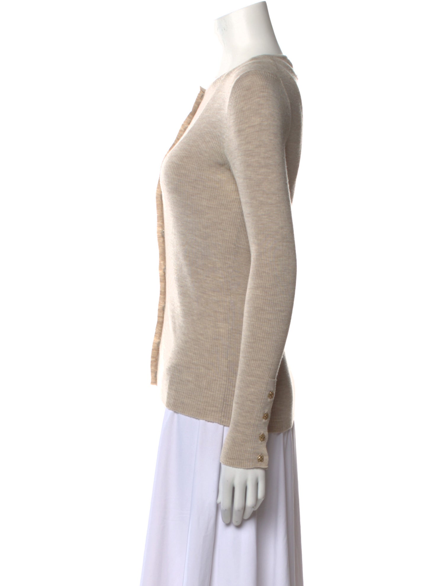 Oscar de la Renta Merino Wool Crew Neck Sweater