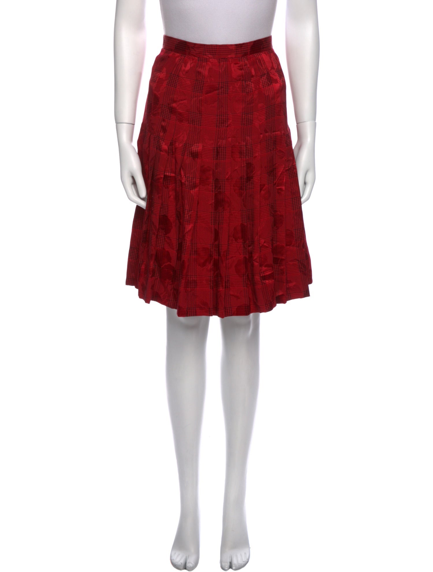 Oscar de la Renta Silk Knee-Length Skirt