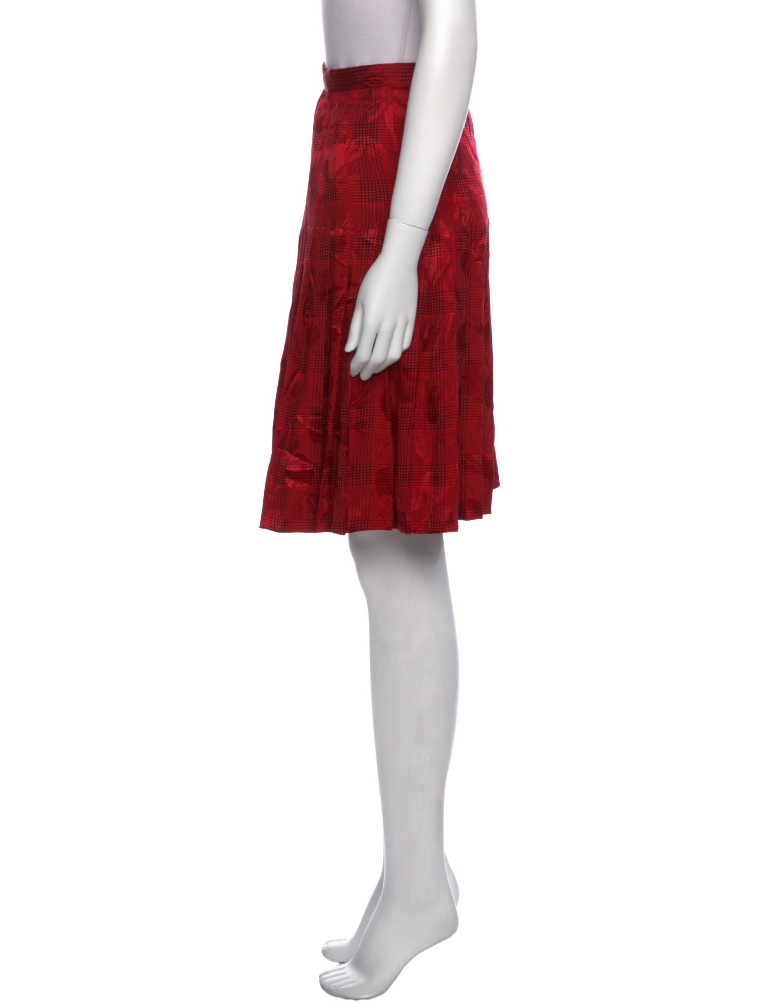 Oscar de la Renta Silk Knee-Length Skirt