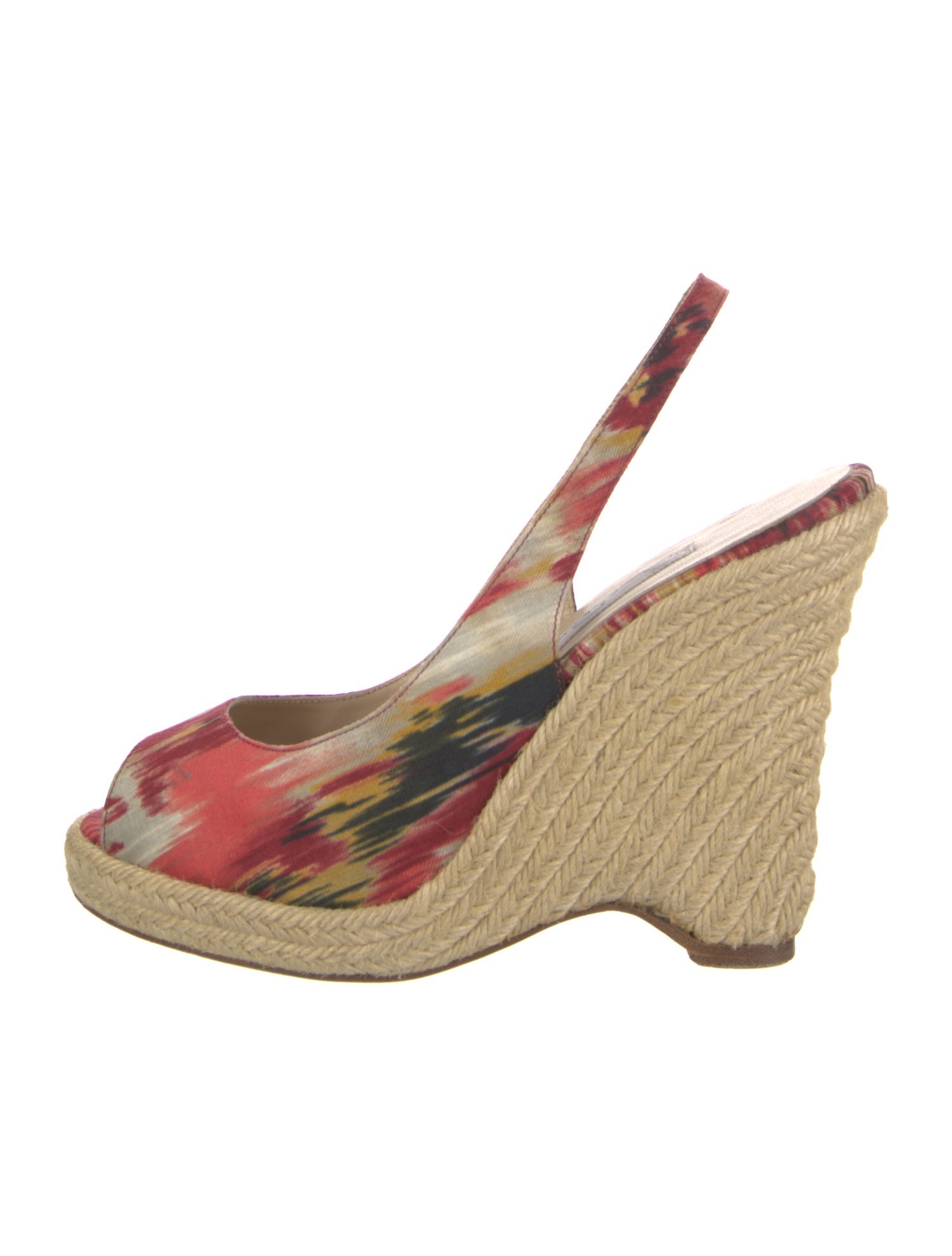 Oscar de la Renta Canvas Printed Espadrilles