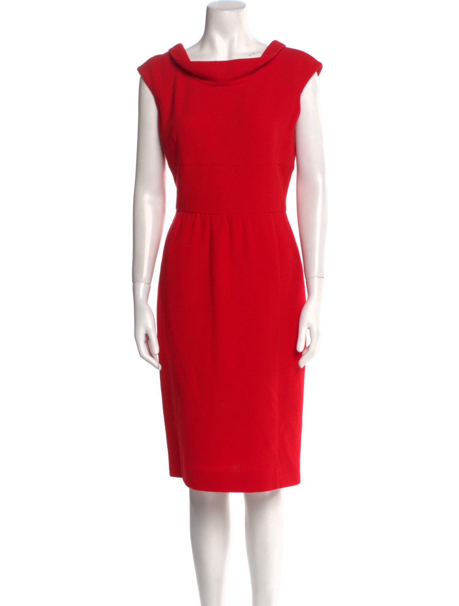 Oscar de la Renta Wool Midi Length Dress
