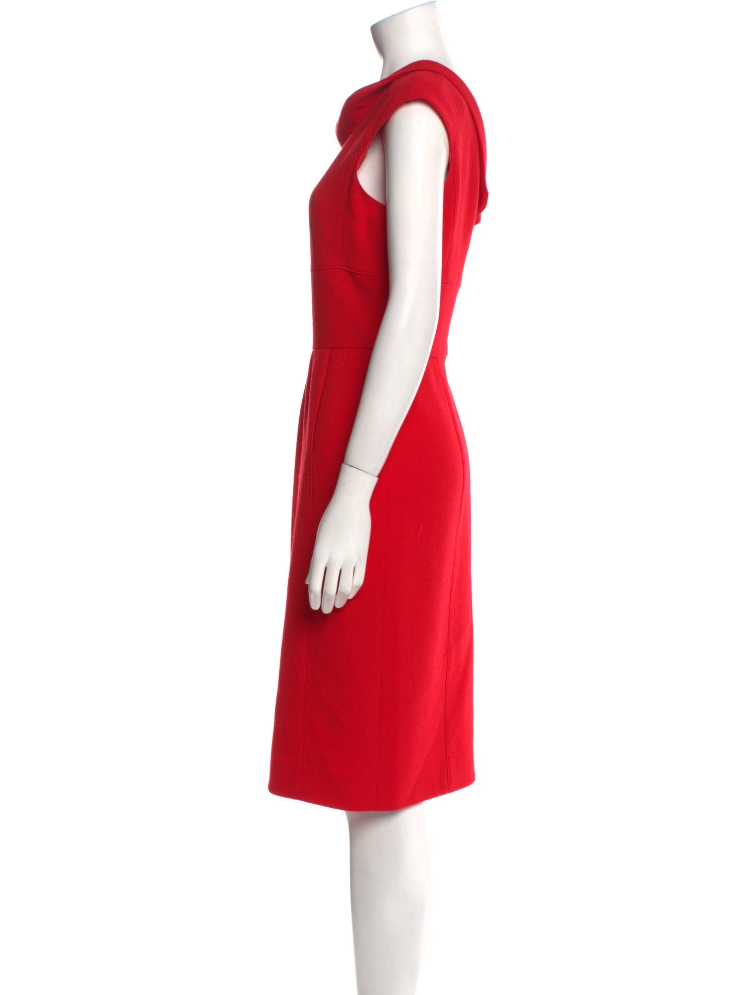 Oscar de la Renta Wool Midi Length Dress