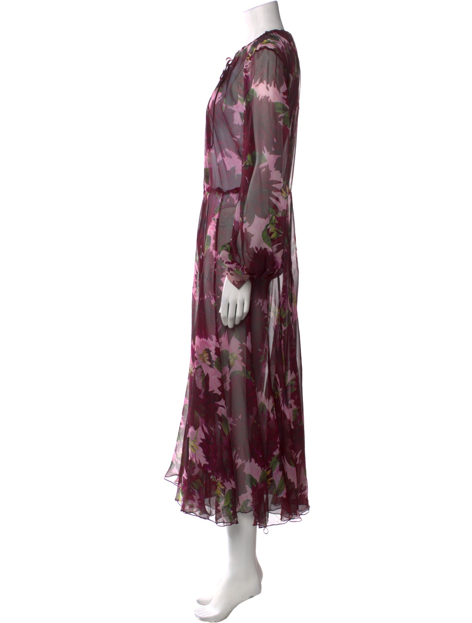 Oscar de la Renta Silk Long Dress