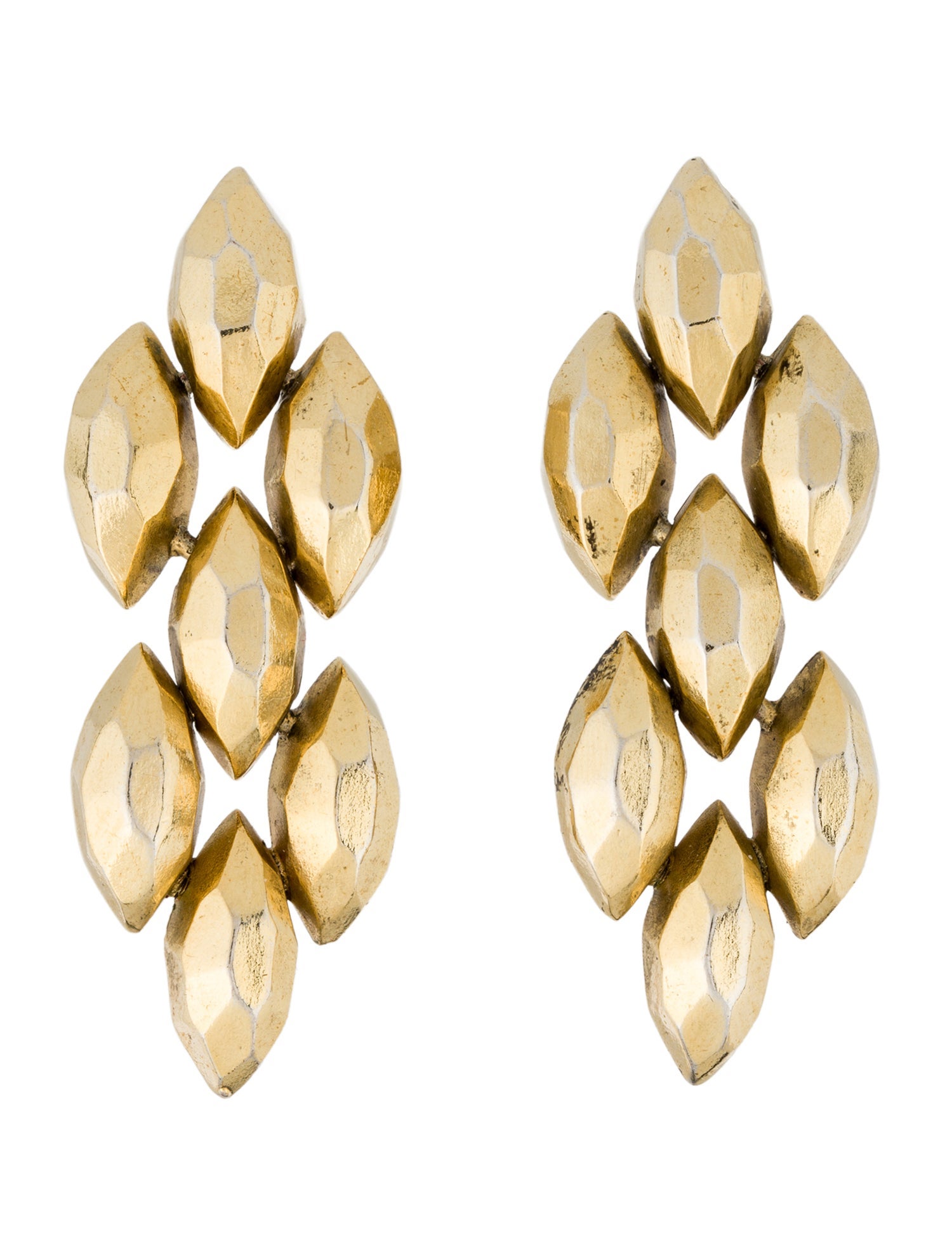 Oscar de la Renta Small Tank Drop Earrings