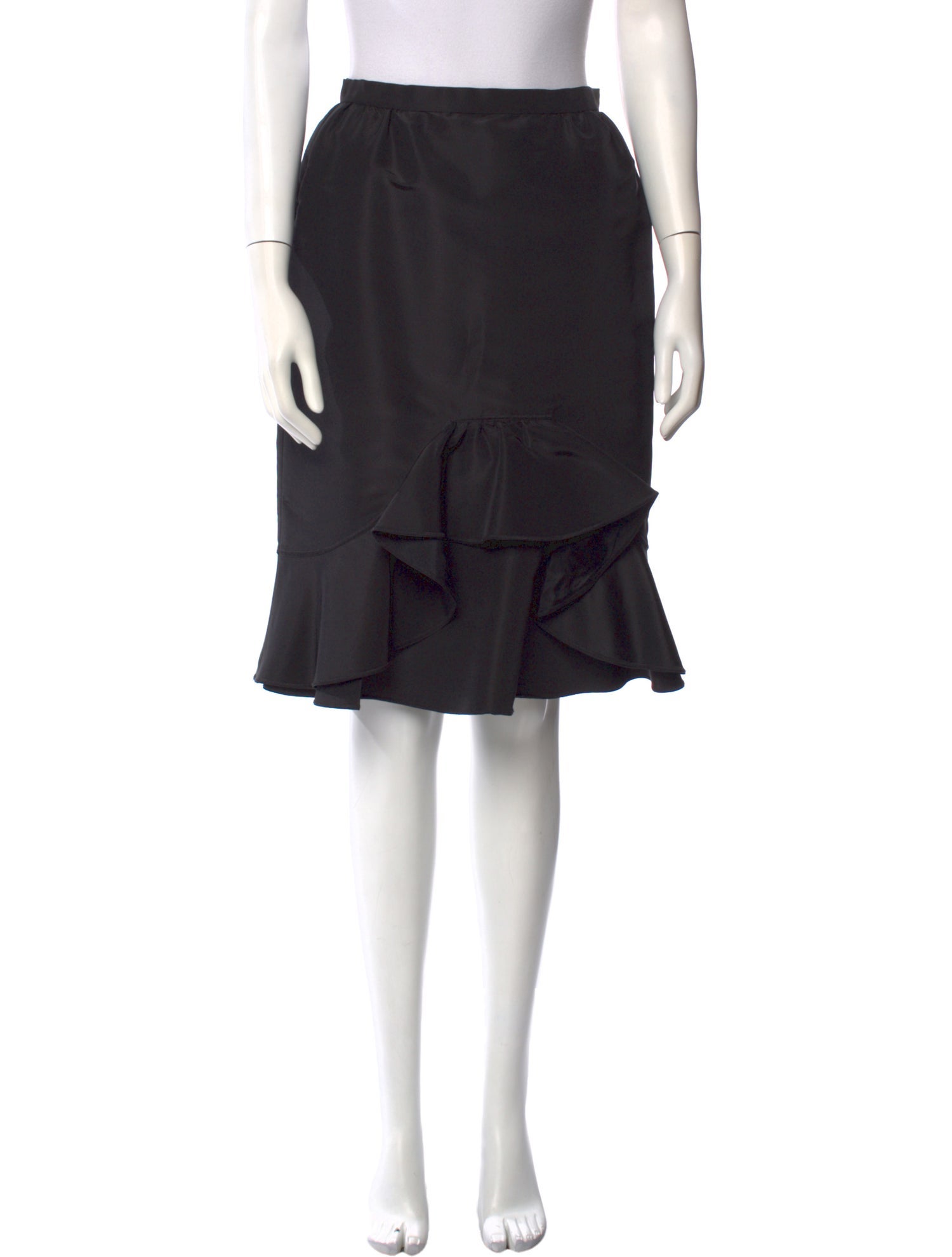 Oscar de la Renta Silk Knee-Length Skirt