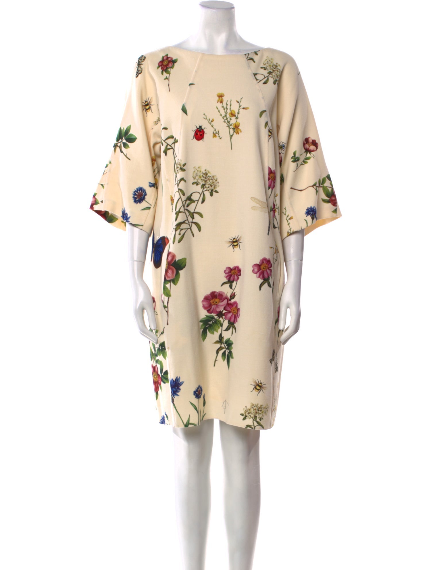 Oscar de la Renta Virgin Wool Knee-Length Dress