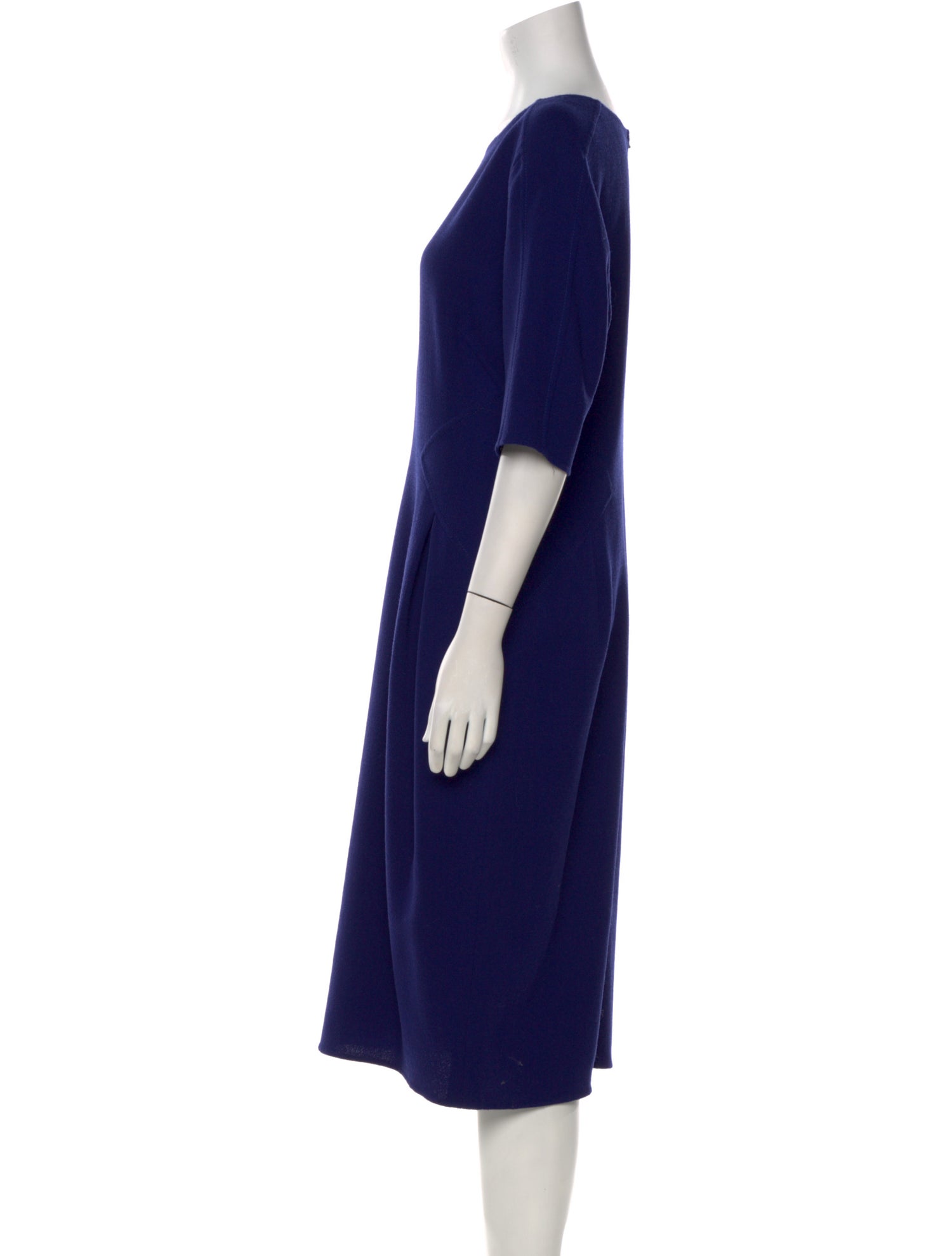 Oscar de la Renta Wool Midi Length Dress