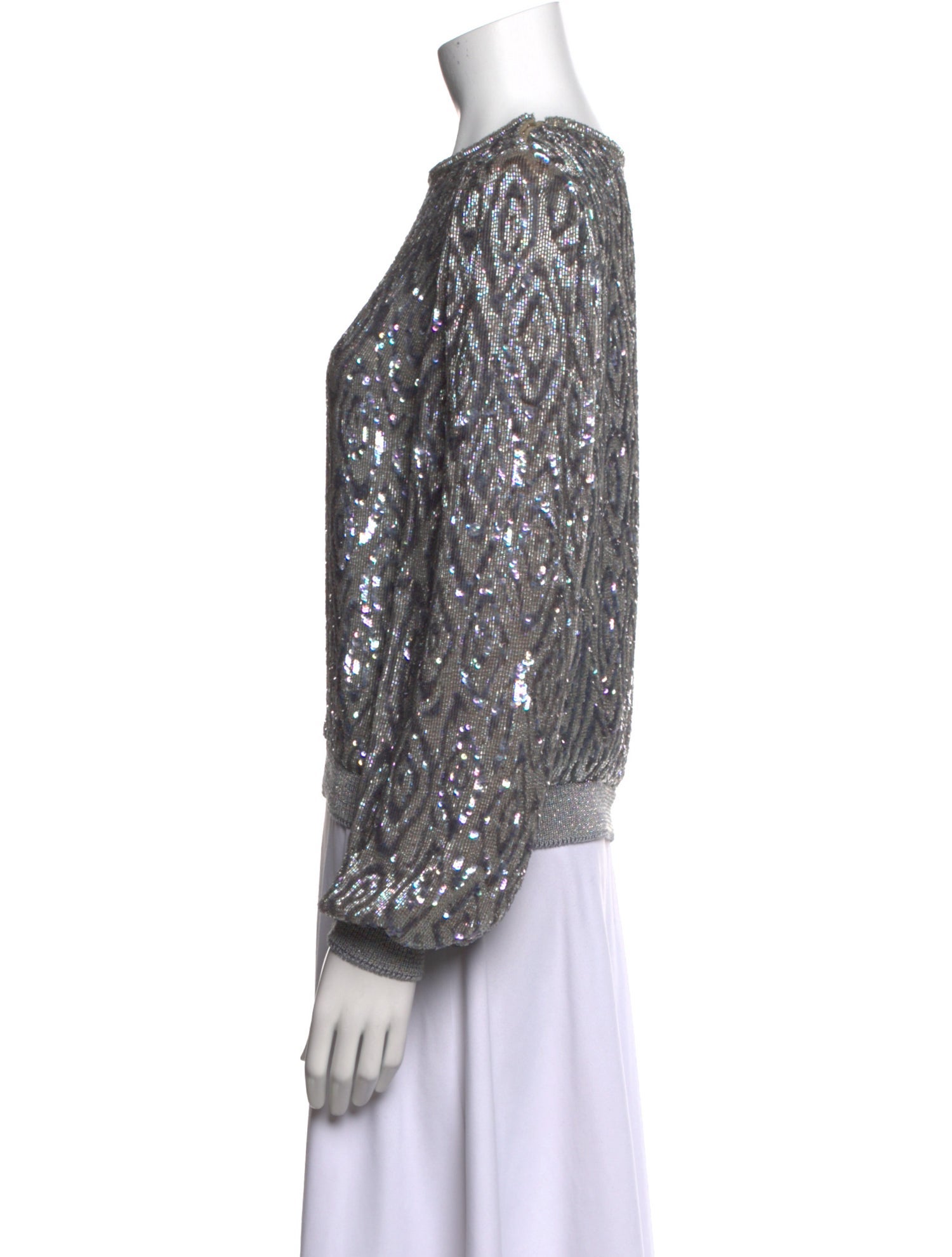 Oscar de la Renta Silk Printed Sweatshirt