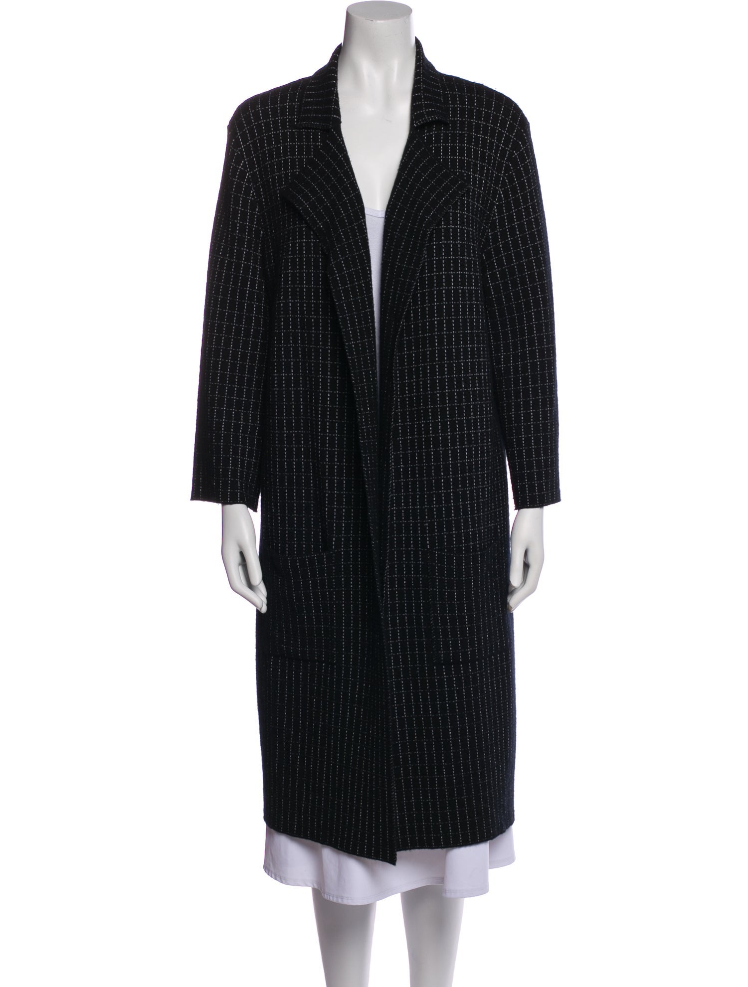 Oscar de la Renta Virgin Wool Tweed Pattern Coat