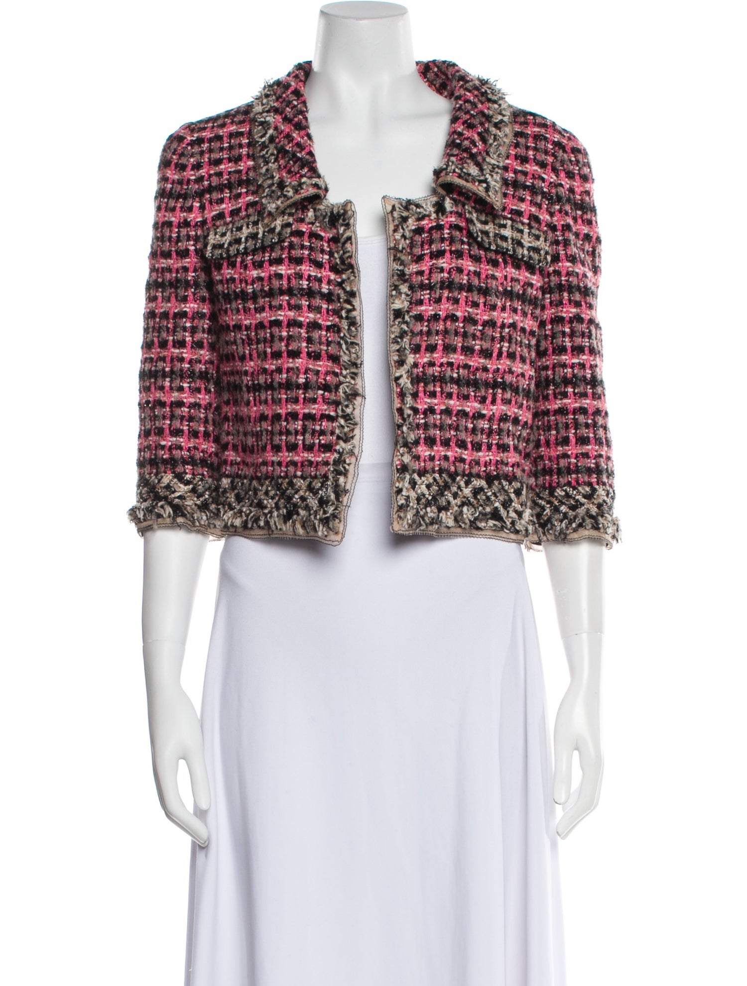 Oscar de la Renta Vintage Tweed Pattern Evening Jacket