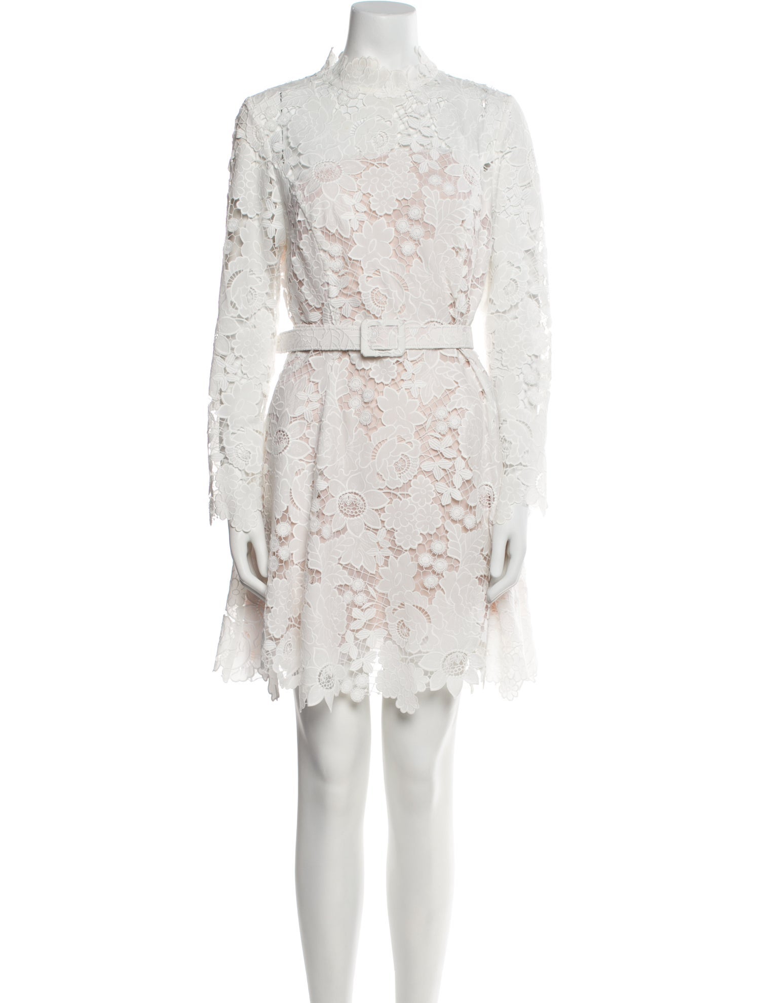 Oscar de la Renta Lace Pattern Mini Dress