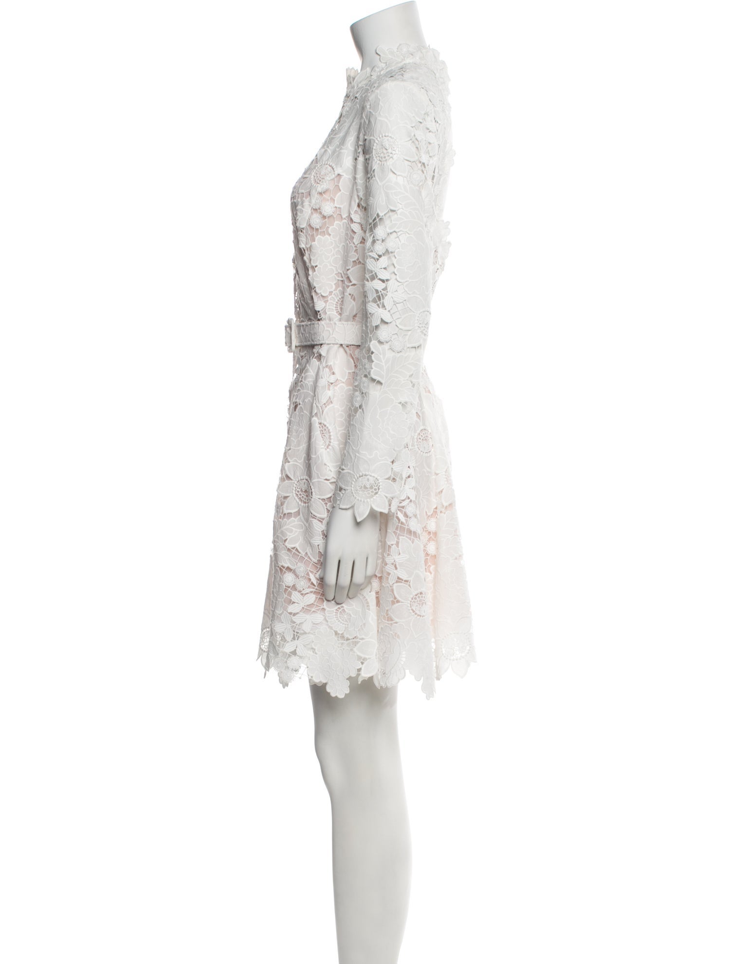 Oscar de la Renta Lace Pattern Mini Dress