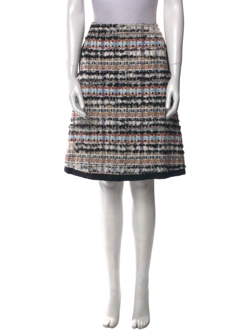 Oscar de la Renta Tweed Pattern Knee-Length Skirt