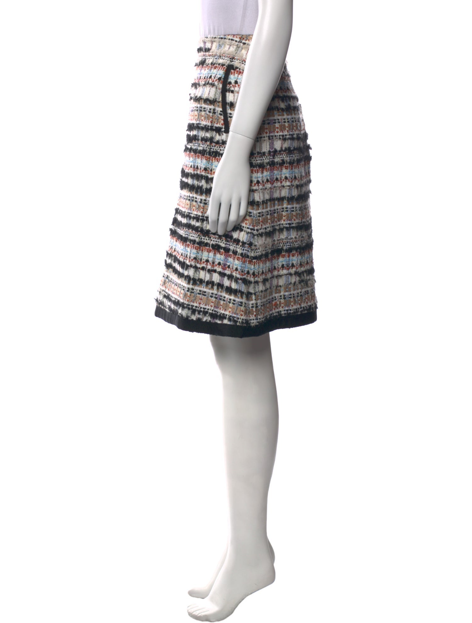 Oscar de la Renta Tweed Pattern Knee-Length Skirt