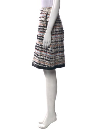 Oscar de la Renta Tweed Pattern Knee-Length Skirt