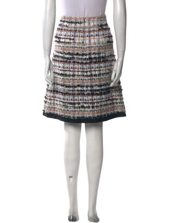 Oscar de la Renta Tweed Pattern Knee-Length Skirt
