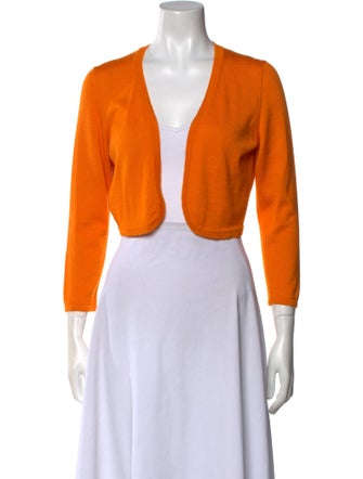 Oscar de la Renta Cashmere Open Front Sweater