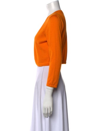 Oscar de la Renta Cashmere Open Front Sweater